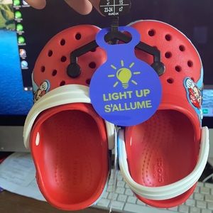 Super Mario Light up boys crocs